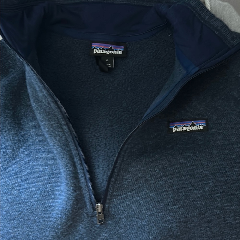 PATAGONIA Blue Quartz 1/2 zip pullover Sweatshirt Size Large - Picture 7 of 8